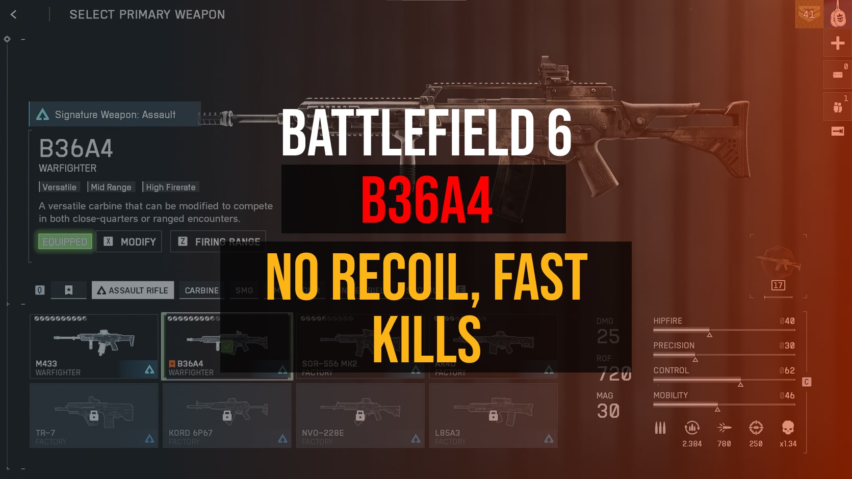 Battlefield 6 B36A4 No Recoil, Fast Kills
