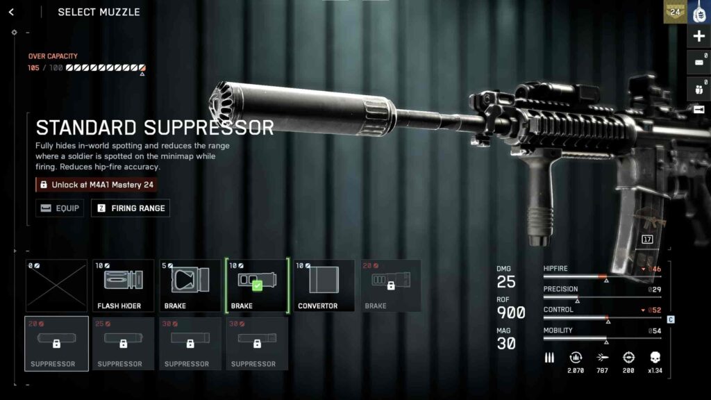 Standard supressor attachment