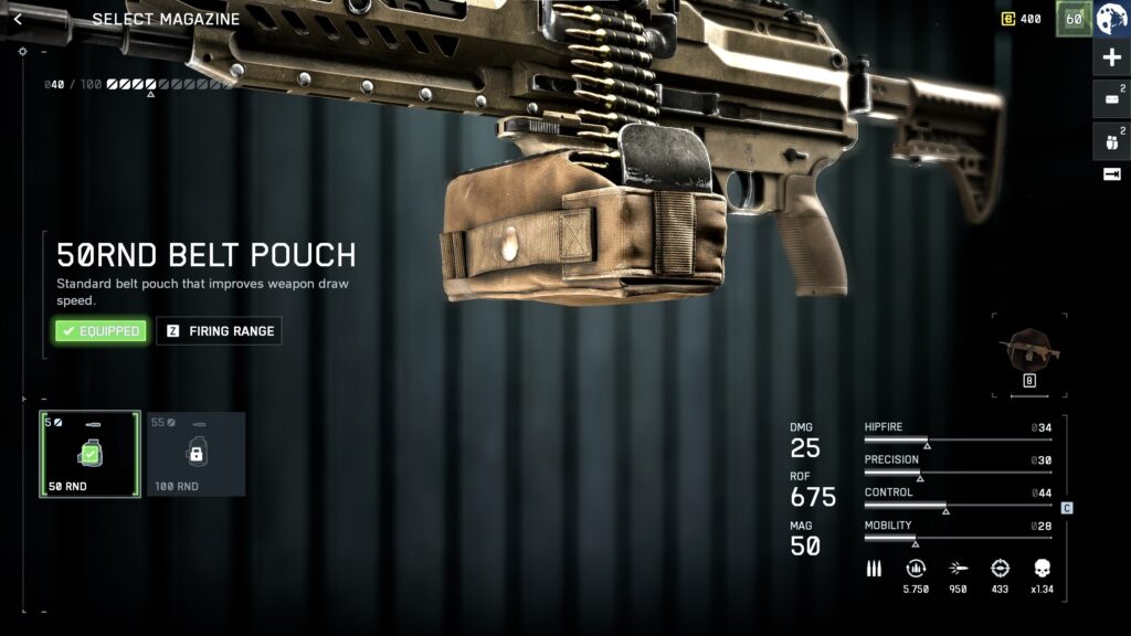 Magazine — 50RND BELT POUCH (Level 5)