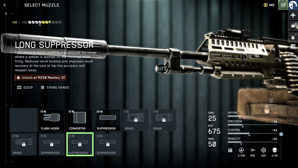 Muzzle — LONG SUPPRESSOR (Level 32)