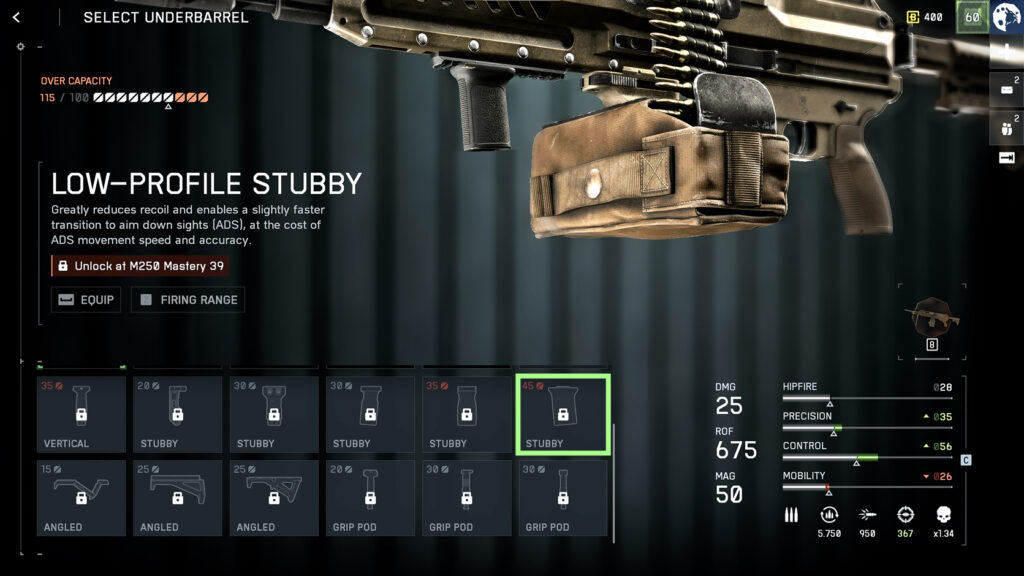 Underbarrel — LOW-PROFILE STUBBY (Level 39)